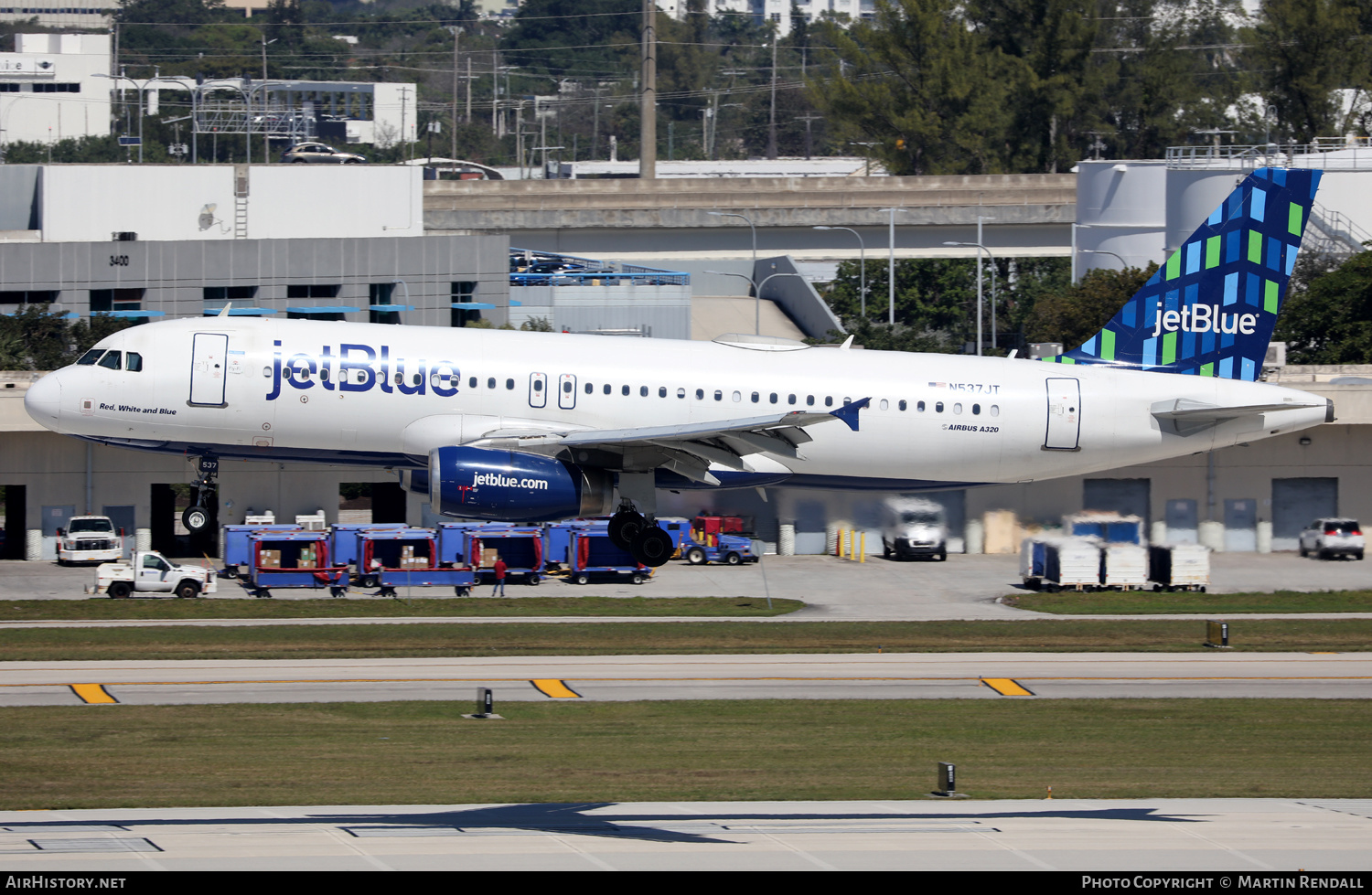 Aircraft Photo of N537JT | Airbus A320-232 | JetBlue Airways | AirHistory.net #663154