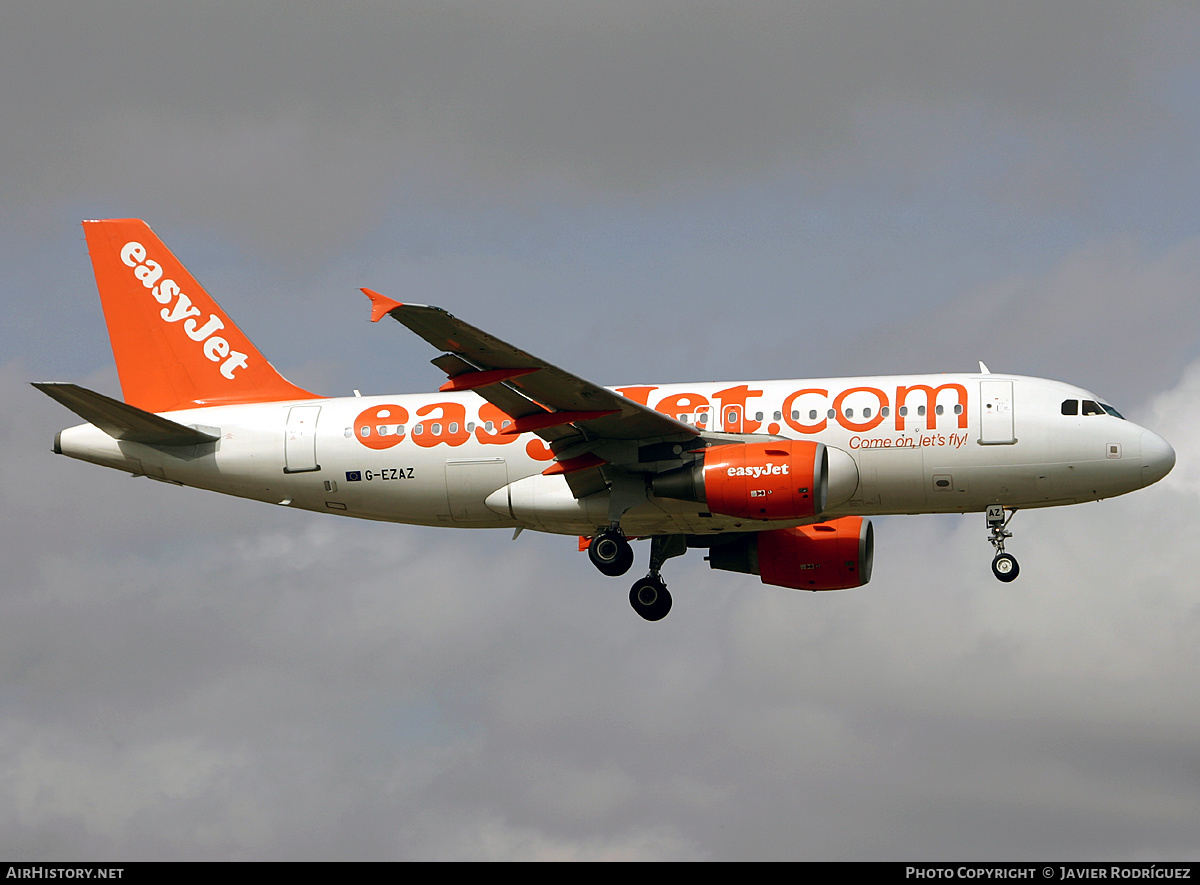 Aircraft Photo of G-EZAZ | Airbus A319-111 | EasyJet | AirHistory.net #663168