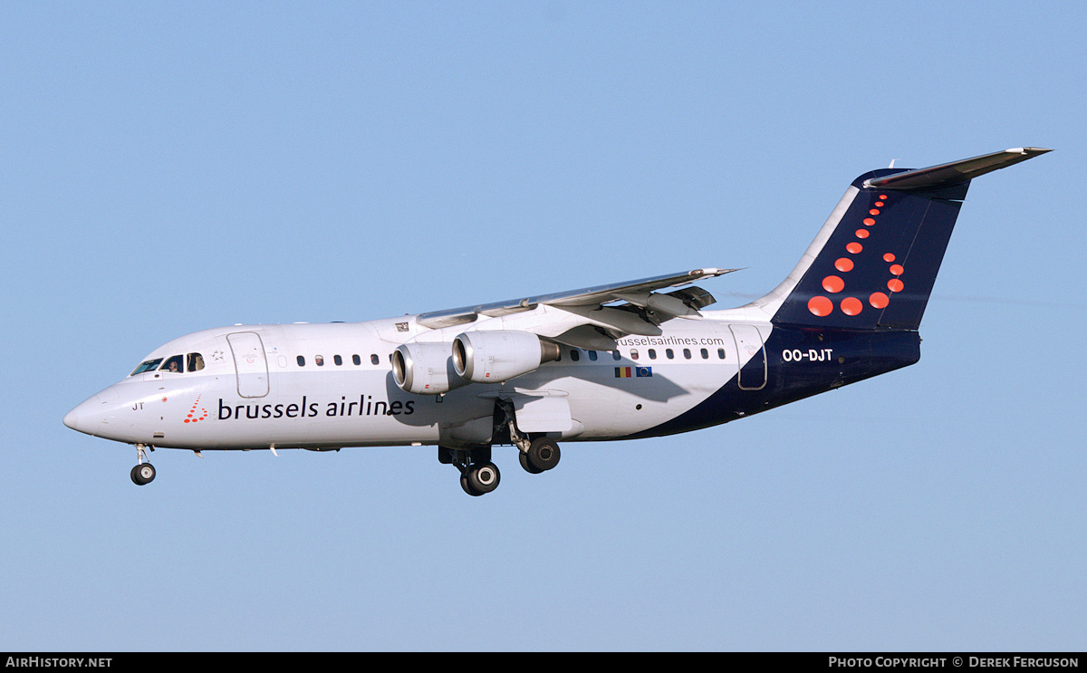 Aircraft Photo of OO-DJT | British Aerospace Avro 146-RJ85 | Brussels Airlines | AirHistory.net #663197