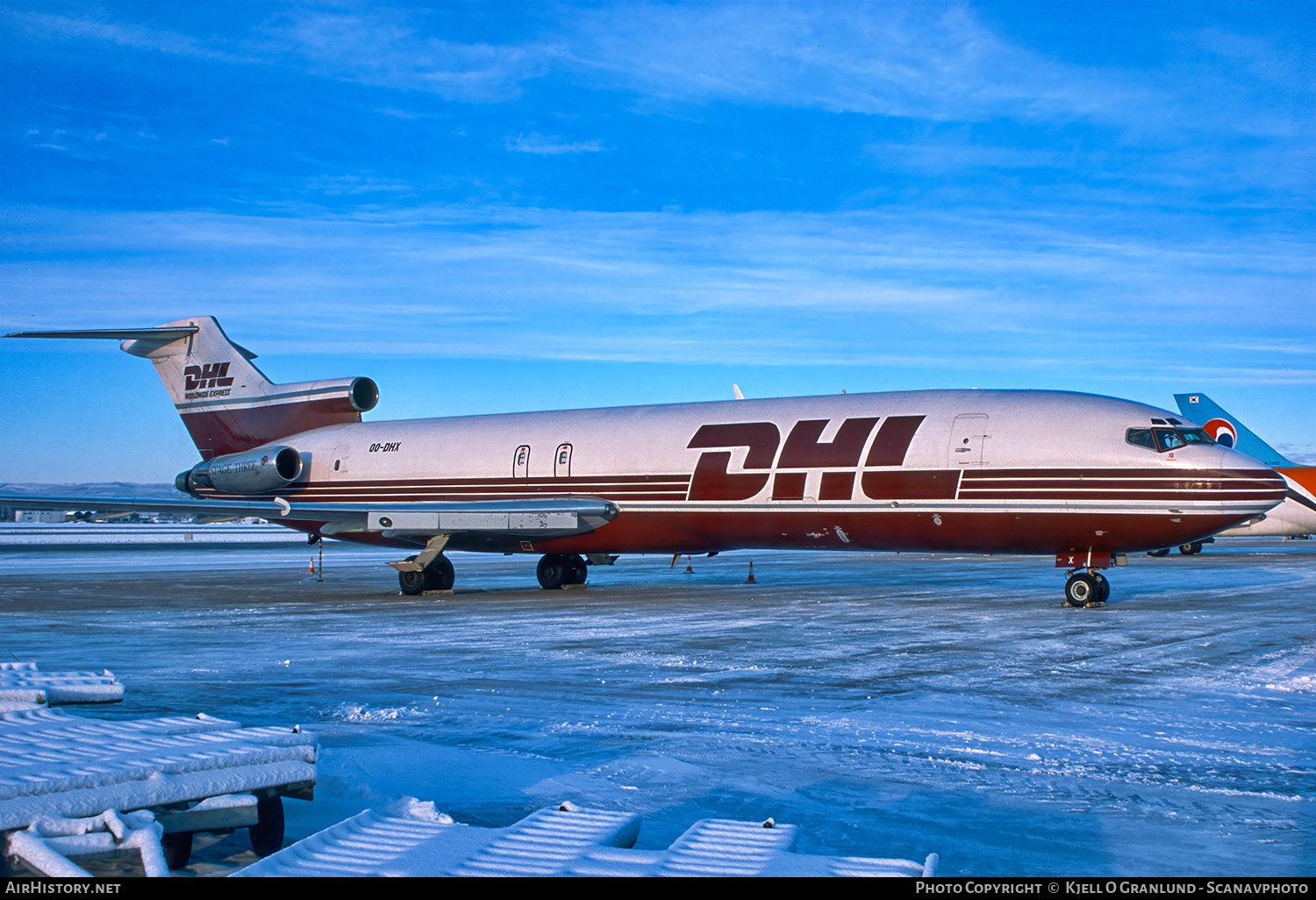 Aircraft Photo of OO-DHX | Boeing 727-223/Adv(F) | DHL Worldwide Express | AirHistory.net #663250