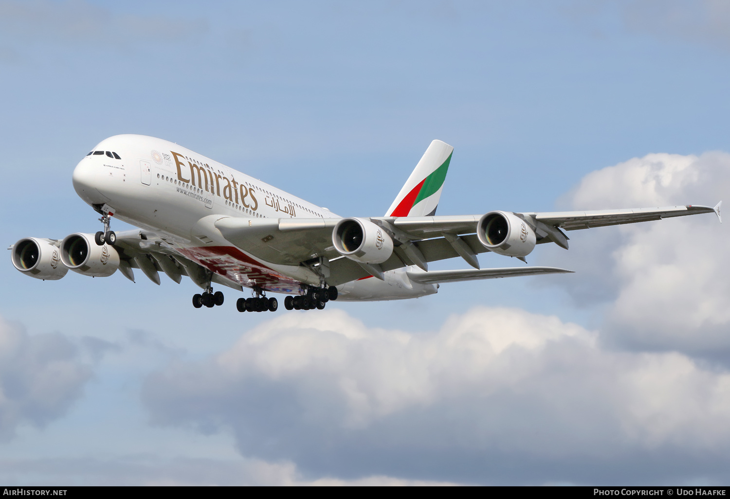 Aircraft Photo of A6-EUC | Airbus A380-861 | Emirates | AirHistory.net #663283
