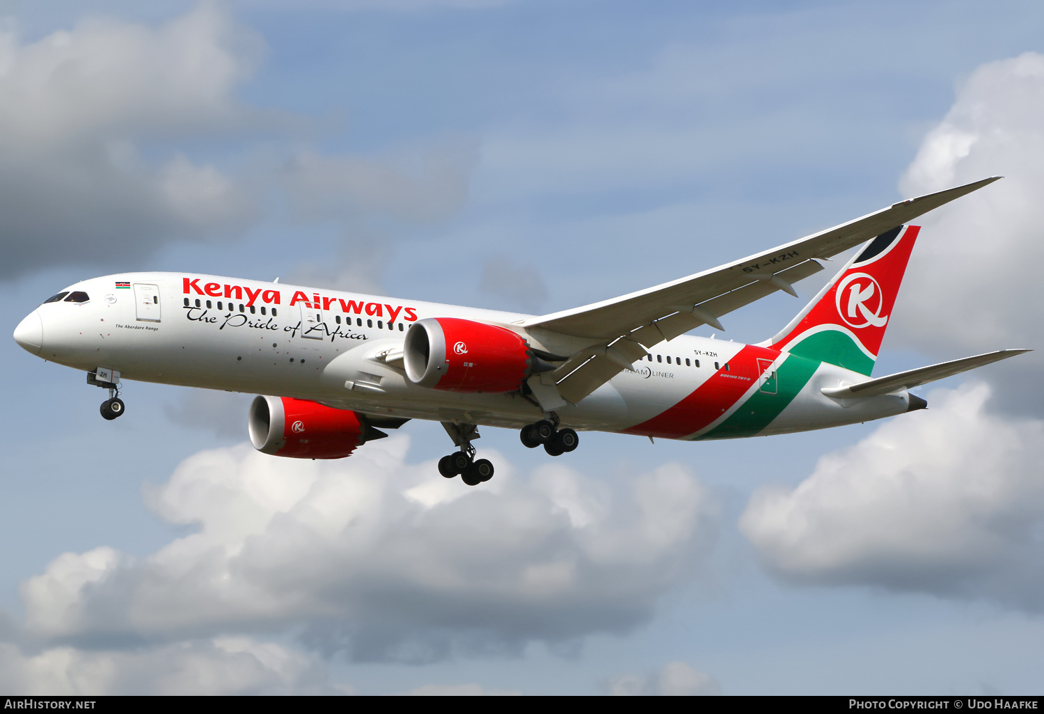 Aircraft Photo of 5Y-KZH | Boeing 787-8 Dreamliner | Kenya Airways | AirHistory.net #663288
