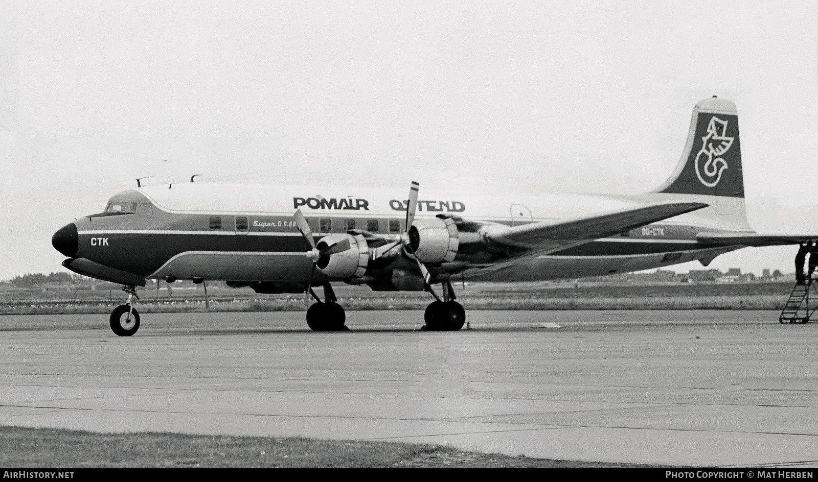 Aircraft Photo of OO-CTK | Douglas DC-6B | Pomair Ostend | AirHistory.net #663361