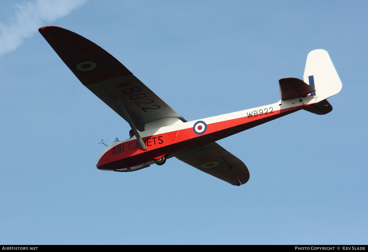 Aircraft Photo of BGA4366 / WB922 | Slingsby T-21B Sedbergh TX.1 | UK - Air Force | AirHistory.net #663517