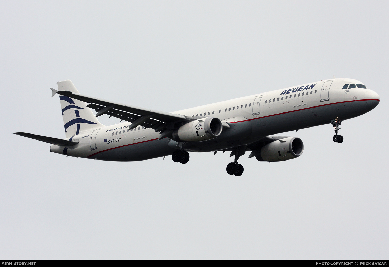 Aircraft Photo of SX-DVZ | Airbus A321-231 | Aegean Airlines | AirHistory.net #663539