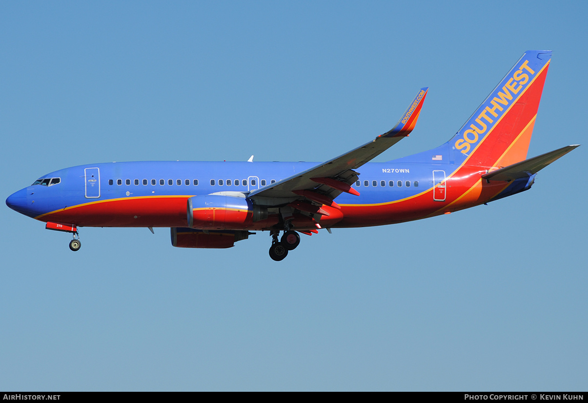 Aircraft Photo of N270WN | Boeing 737-705 | Southwest Airlines | AirHistory.net #663547