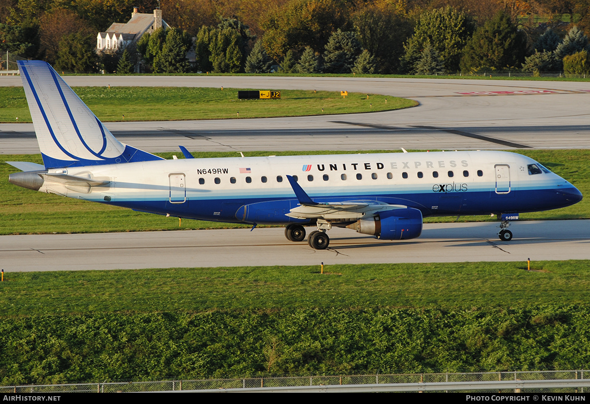 Aircraft Photo of N649RW | Embraer 170SE (ERJ-170-100SE) | United Express | AirHistory.net #663574