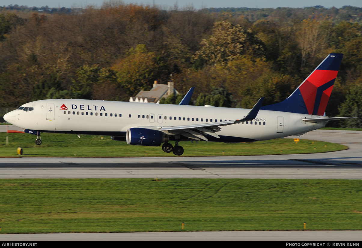 Aircraft Photo of N3756 | Boeing 737-832 | Delta Air Lines | AirHistory.net #663583