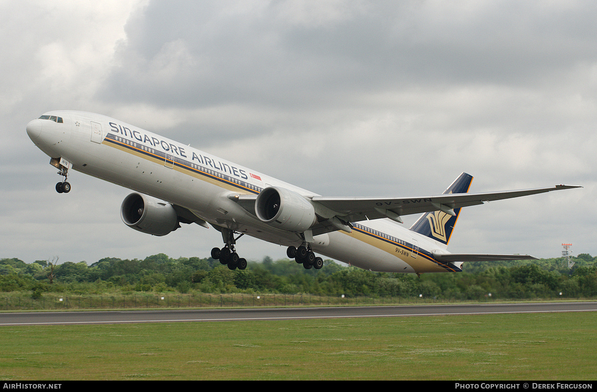 Aircraft Photo of 9V-SWN | Boeing 777-312/ER | Singapore Airlines | AirHistory.net #663601
