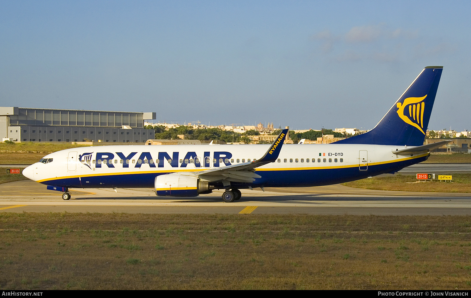 Aircraft Photo of EI-DYD | Boeing 737-8AS | Ryanair | AirHistory.net #663622