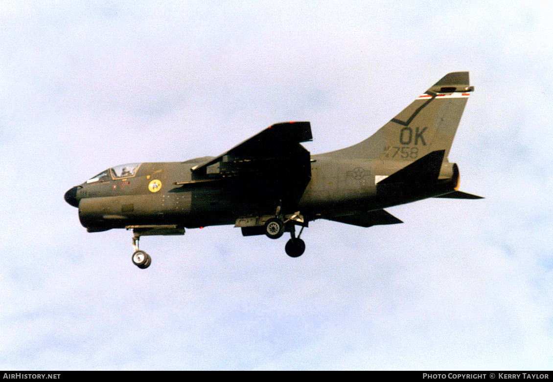 Aircraft Photo of 74-1758 / AF74-758 | LTV A-7D Corsair II | USA - Air Force | AirHistory.net #663640