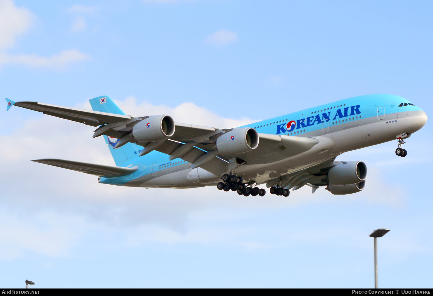 Aircraft Photo of HL7611 | Airbus A380-861 | Korean Air | AirHistory.net #663654