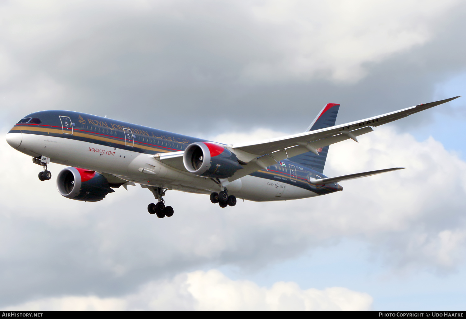 Aircraft Photo of JY-BAH | Boeing 787-8 Dreamliner | Royal Jordanian Airlines | AirHistory.net #663659