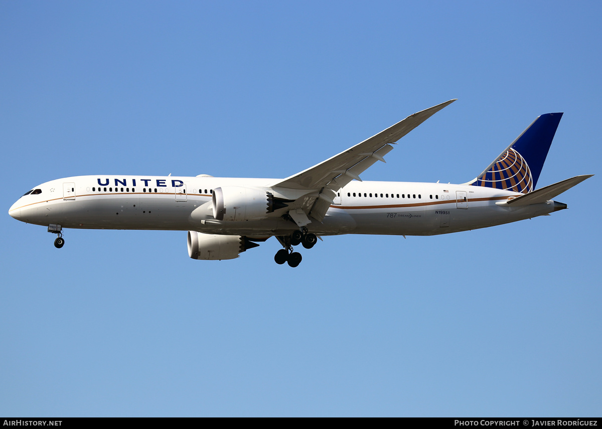 Aircraft Photo of N19951 | Boeing 787-9 Dreamliner | United Airlines | AirHistory.net #663870