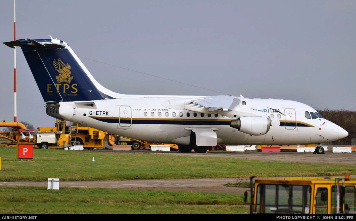 Aircraft Photo of G-ETPK | British Aerospace Avro 146-RJ70 | QinetiQ | AirHistory.net #663883