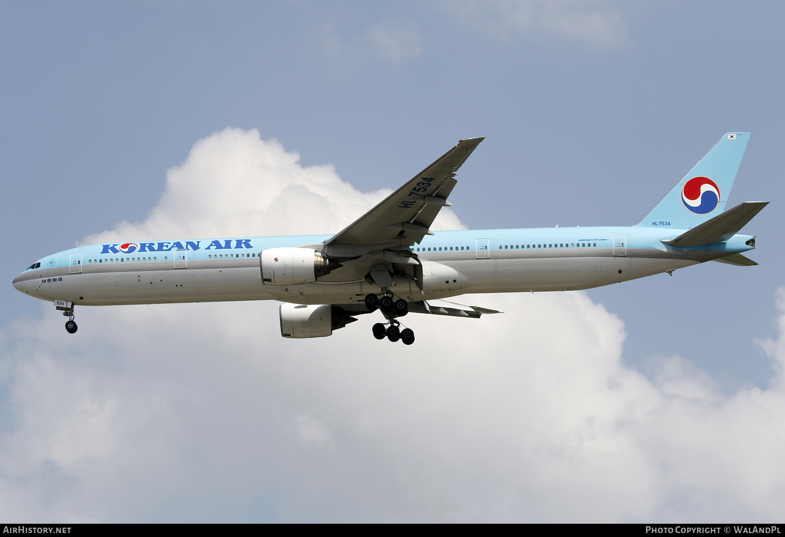 Aircraft Photo of HL7534 | Boeing 777-3B5 | Korean Air | AirHistory.net #663920