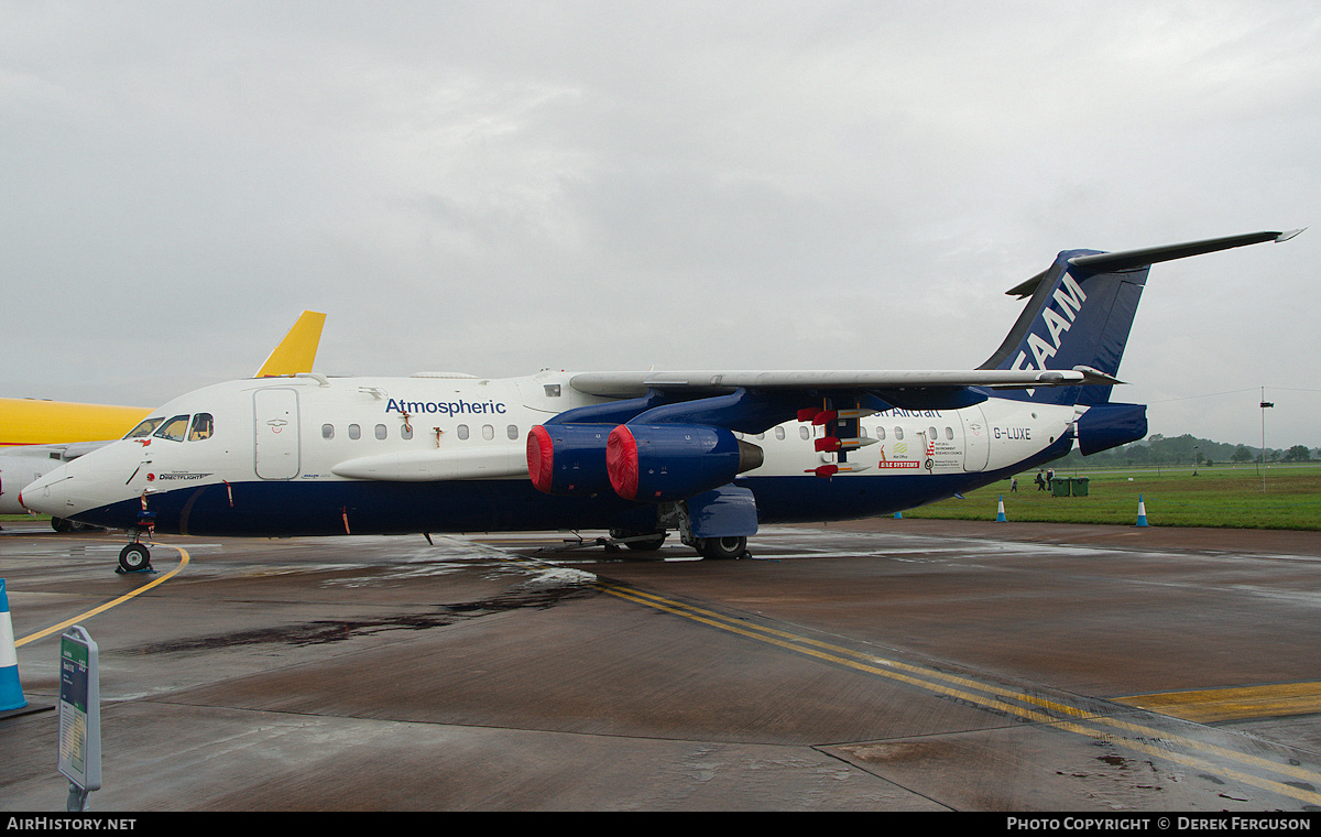 Aircraft Photo of G-LUXE | British Aerospace BAe-146-301/ARA | FAAM - Facility for Airborne Atmospheric Measurements | AirHistory.net #663960