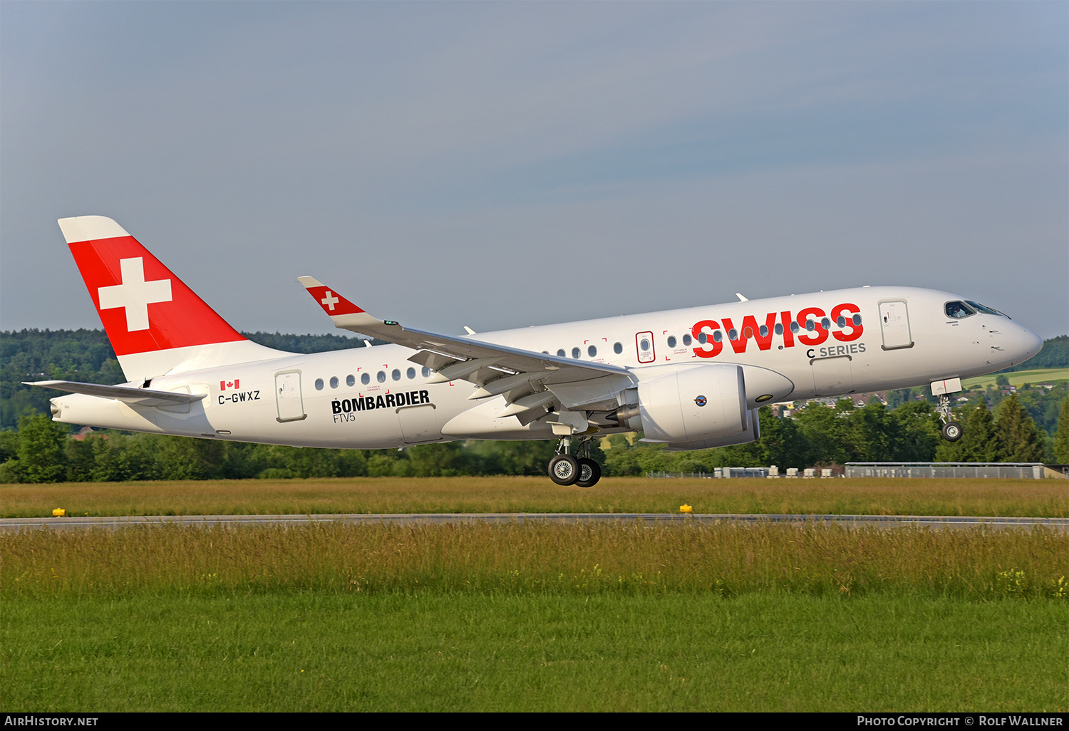 Aircraft Photo of C-GWXZ | Bombardier CSeries CS100 (BD-500-1A10) | Swiss International Air Lines | AirHistory.net #663976
