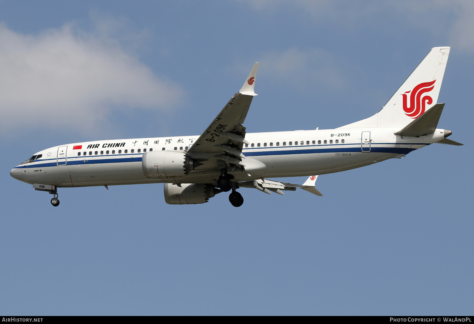 Aircraft Photo of B-209K | Boeing 737-8 Max 8 | Air China | AirHistory.net #663990