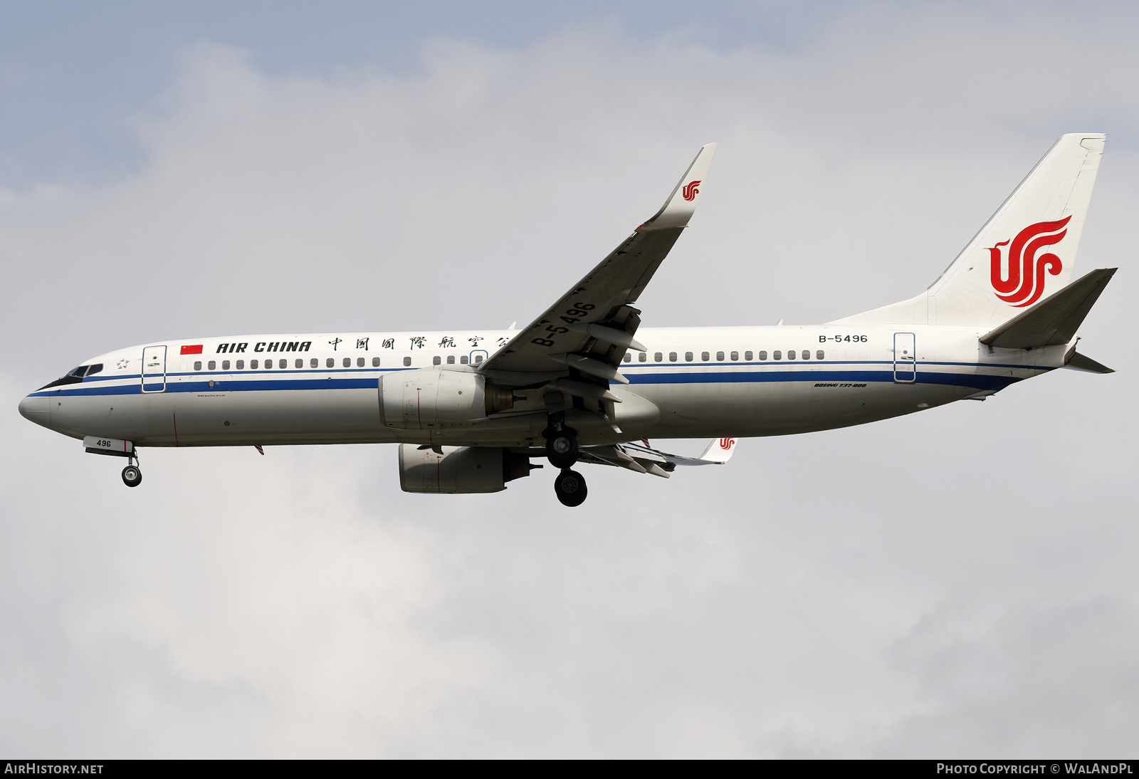 Aircraft Photo of B-5496 | Boeing 737-89L | Air China | AirHistory.net #664026