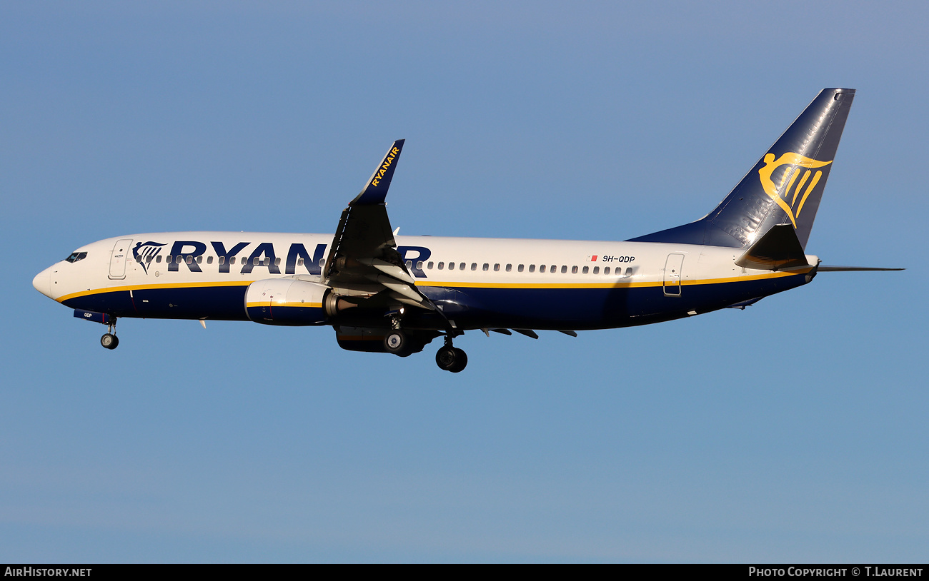 Aircraft Photo of 9H-QDP | Boeing 737-800 | Ryanair | AirHistory.net #664034