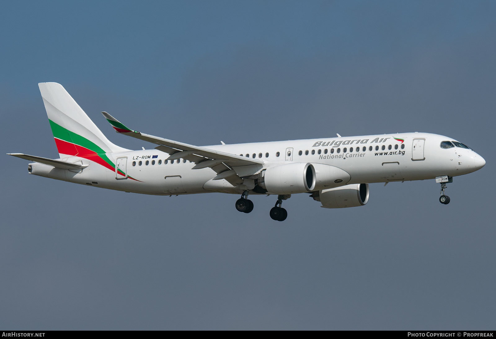 Aircraft Photo of LZ-ROM | Airbus A220-371 (BD-500-1A11) | Bulgaria Air | AirHistory.net #664073