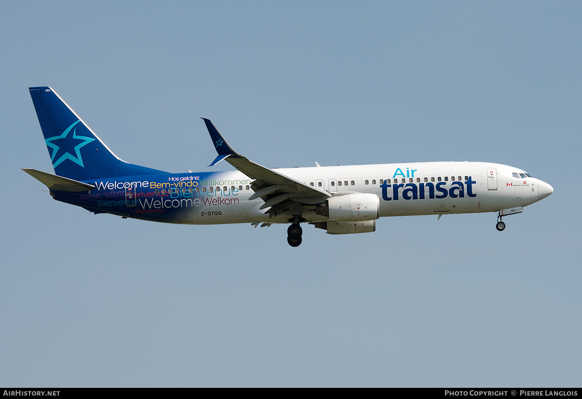 Aircraft Photo of C-GTQG | Boeing 737-8Q8 | Air Transat | AirHistory.net #664399