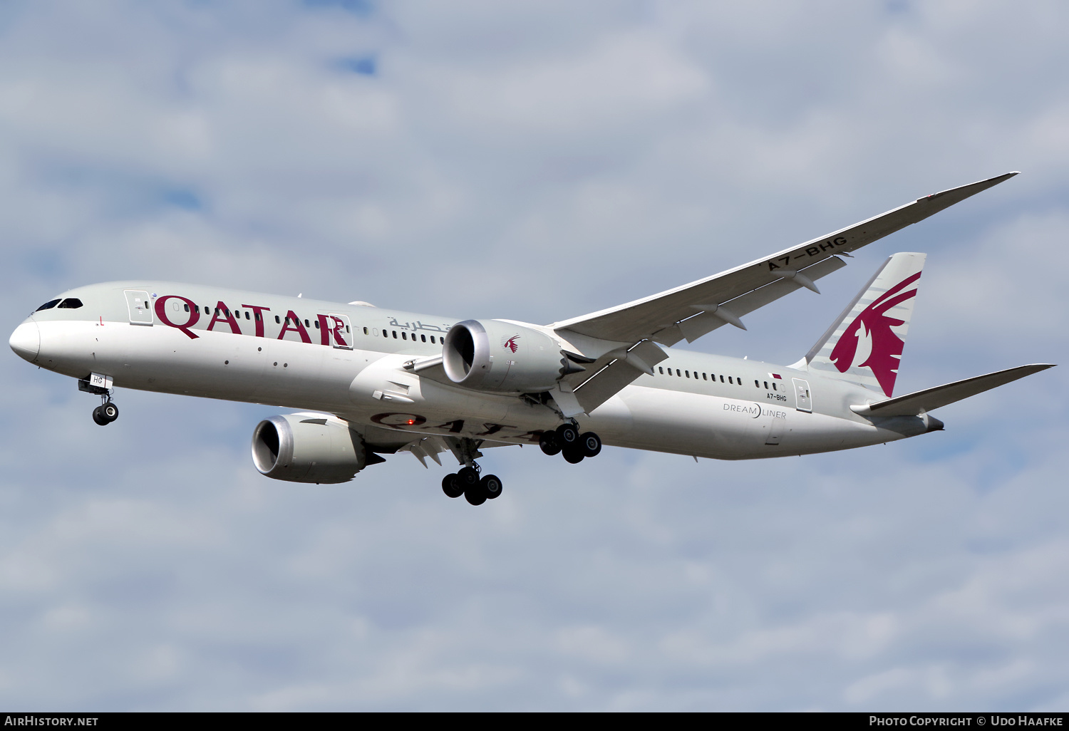 Aircraft Photo of A7-BHG | Boeing 787-9 Dreamliner | Qatar Airways | AirHistory.net #664452