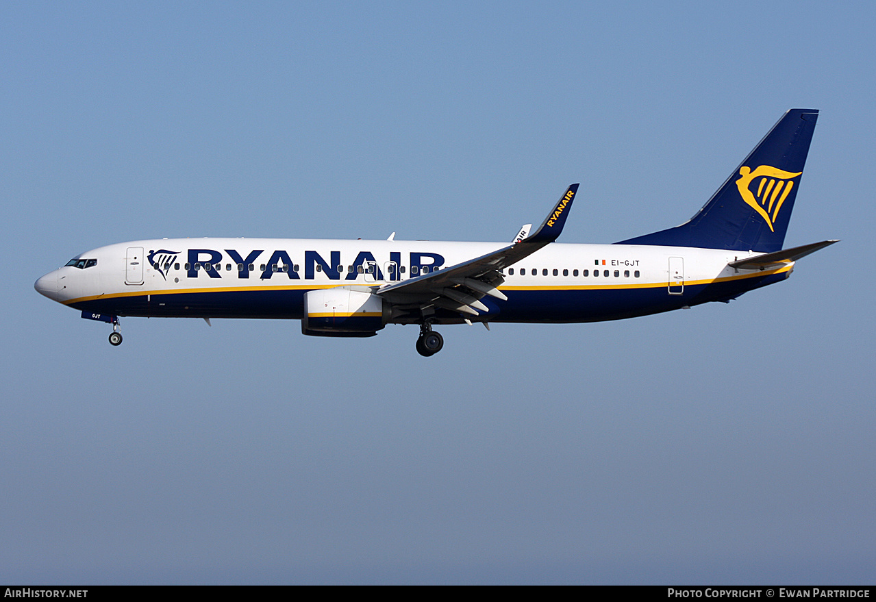 Aircraft Photo of EI-GJT | Boeing 737-800 | Ryanair | AirHistory.net #664557