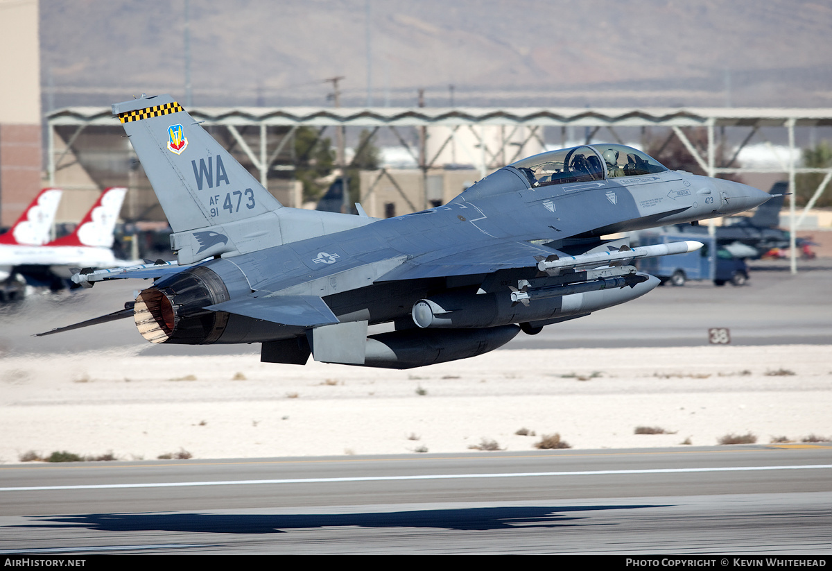 Aircraft Photo of 91-0473 / AF91-473 | Lockheed Martin F-16DM Fighting Falcon | USA - Air Force | AirHistory.net #664668