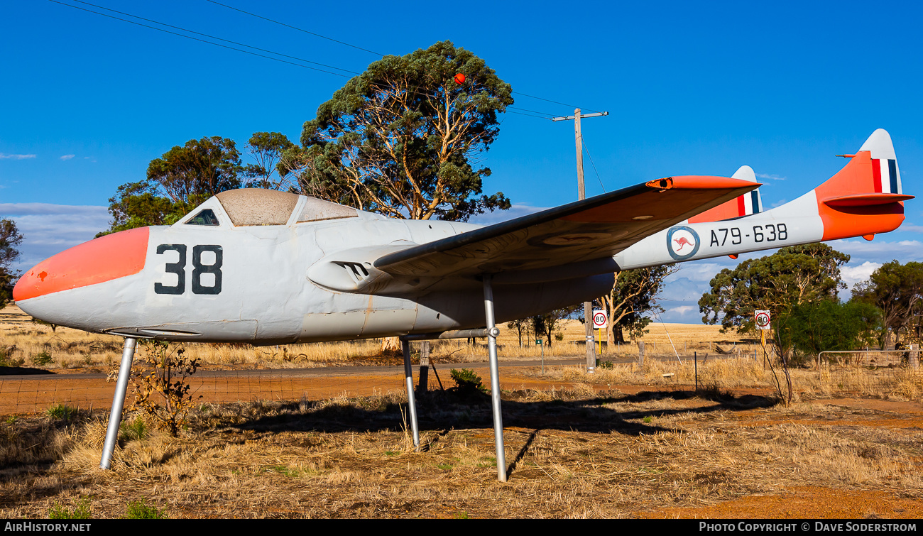 Aircraft Photo of A79-638 | De Havilland D.H. 115 Vampire T35 | Australia - Air Force | AirHistory.net #664670