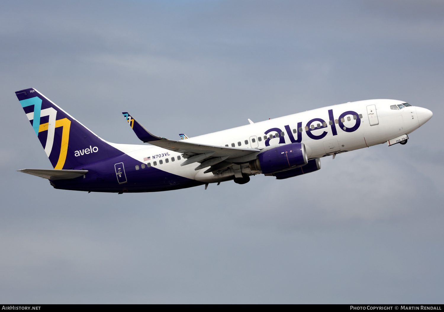 Aircraft Photo of N703VL | Boeing 737-7H4 | Avelo Airlines | AirHistory.net #664882