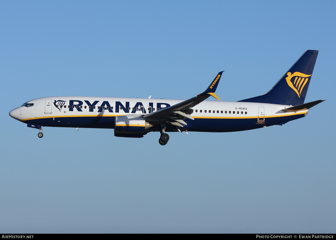 Aircraft Photo of G-RUKA | Boeing 737-8AS | Ryanair | AirHistory.net #664946