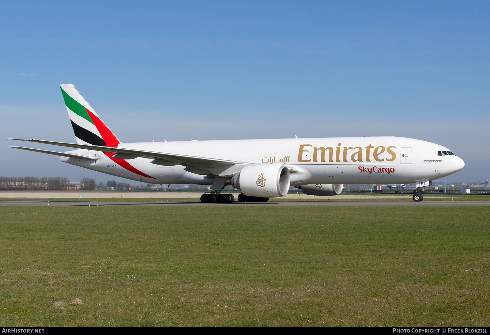 Aircraft Photo of A6-EFK | Boeing 777-F1H | Emirates SkyCargo | AirHistory.net #664947