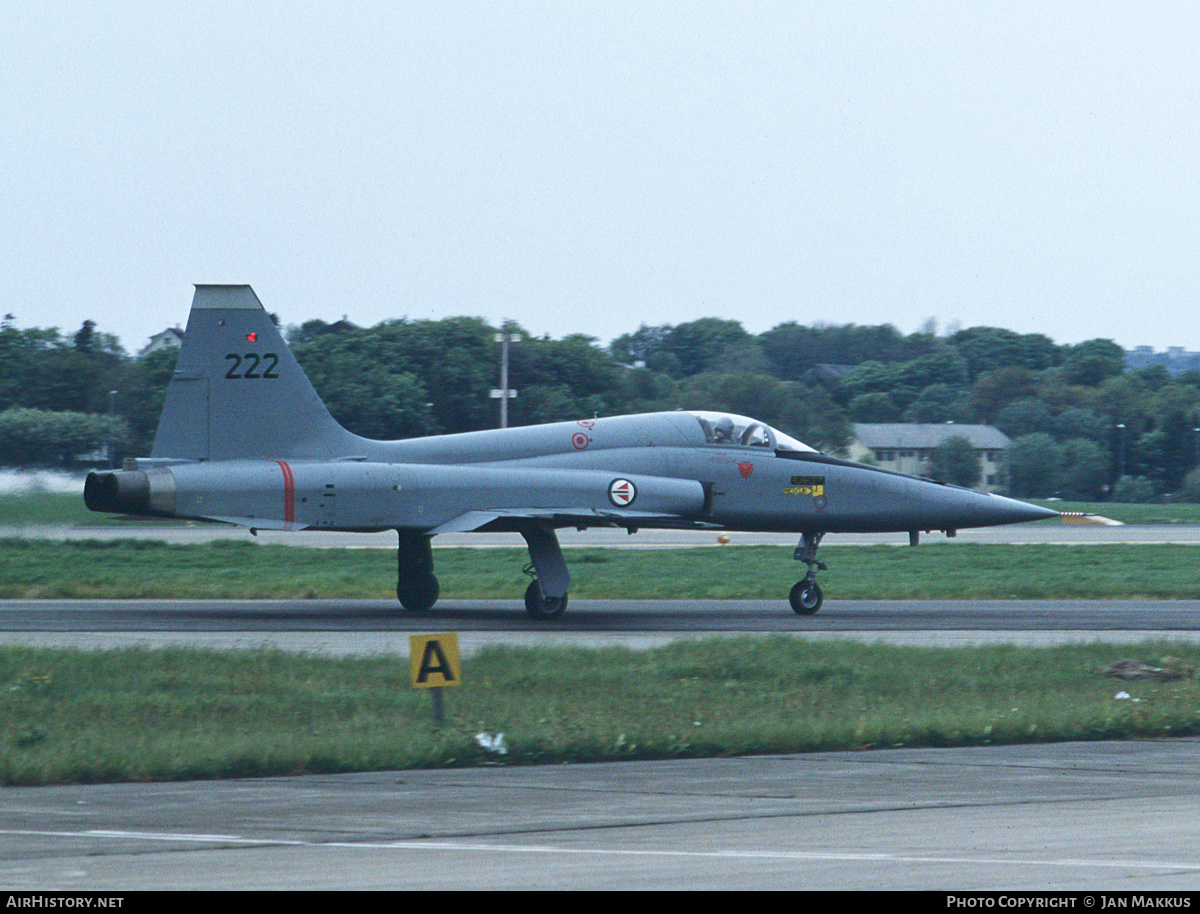 Aircraft Photo of 222 | Northrop F-5A Freedom Fighter | Norway - Air Force | AirHistory.net #665003