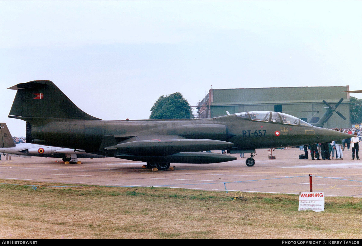 Aircraft Photo of RT-657 | Lockheed CF-104D Starfighter Mk.2 | Denmark - Air Force | AirHistory.net #665155