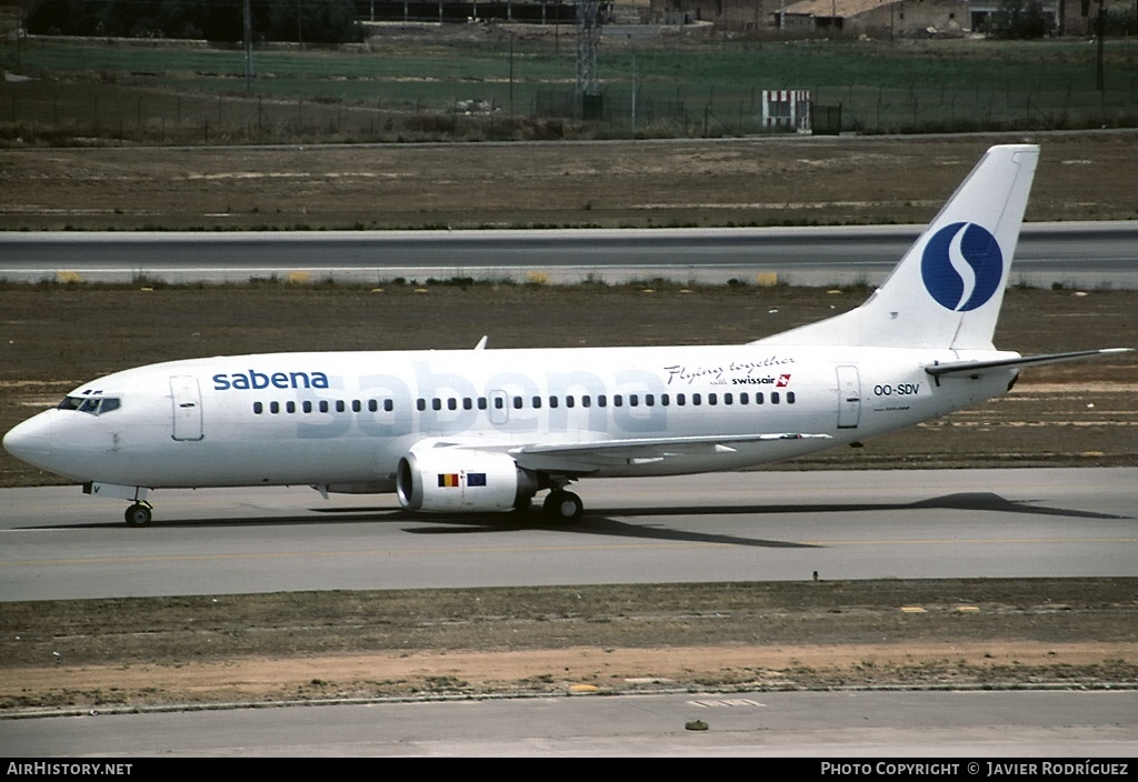 Aircraft Photo of OO-SDV | Boeing 737-329 | Sabena | AirHistory.net #665270