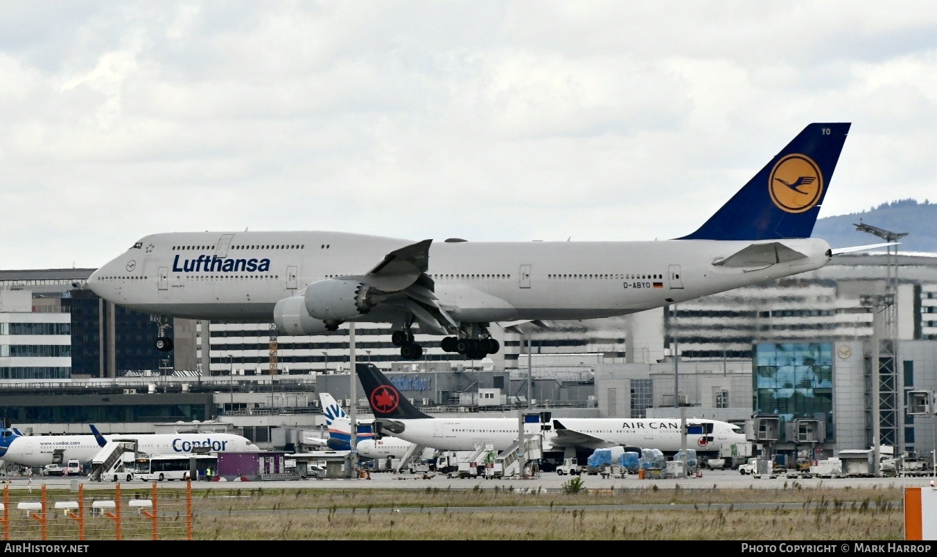 Aircraft Photo of D-ABYO | Boeing 747-830 | Lufthansa | AirHistory.net #665394