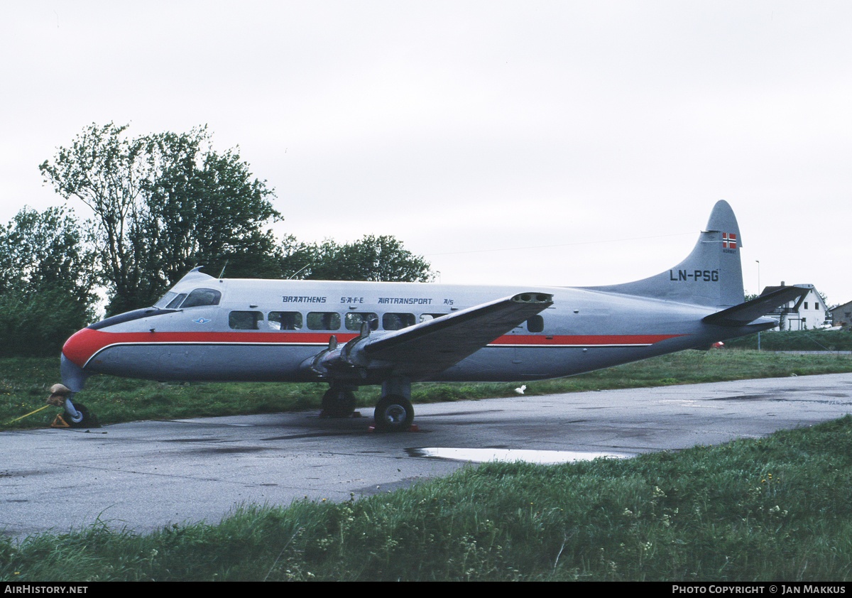 Aircraft Photo of LN-PSG / LN-BFY | De Havilland D.H. 114 Heron 1B | Braathens SAFE | AirHistory.net #665452