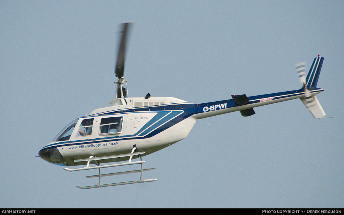 Aircraft Photo of G-BPWI | Bell 206B-3 JetRanger III | Elite Helicopters | AirHistory.net #665474
