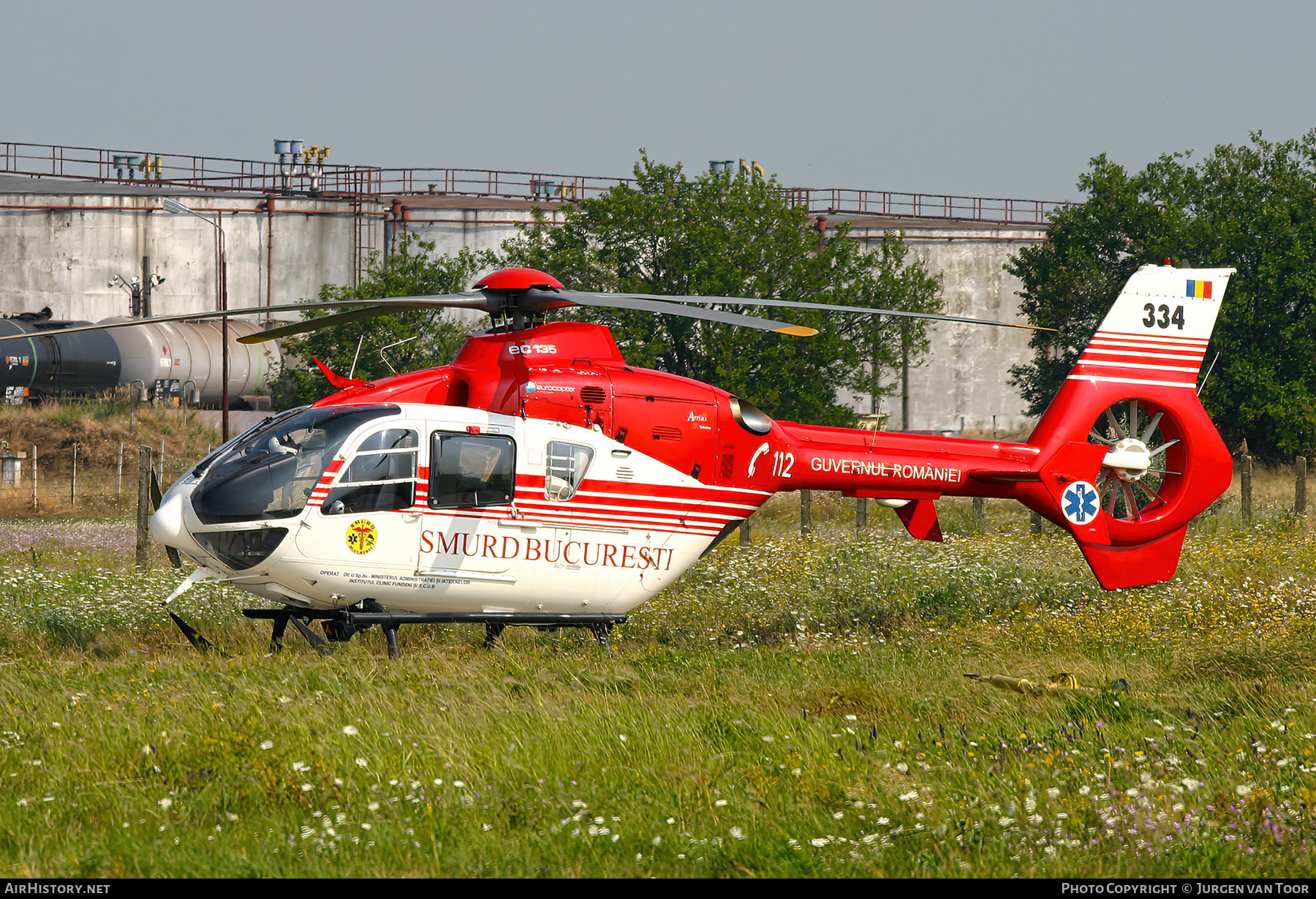 Aircraft Photo of 334 | Eurocopter EC-135T-2 | Romania - SMURD | AirHistory.net #665503