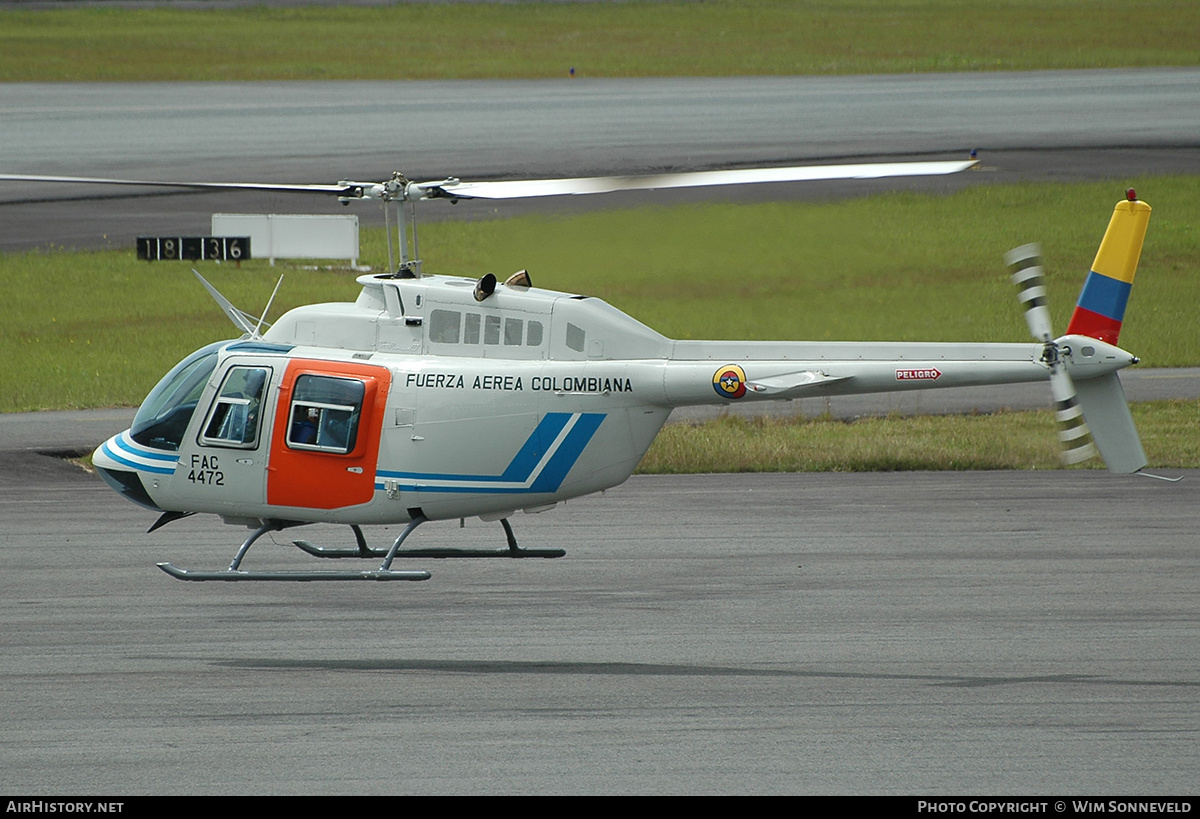 Aircraft Photo of FAC4472 | Bell 206B-3 JetRanger III | Colombia - Air Force | AirHistory.net #665593