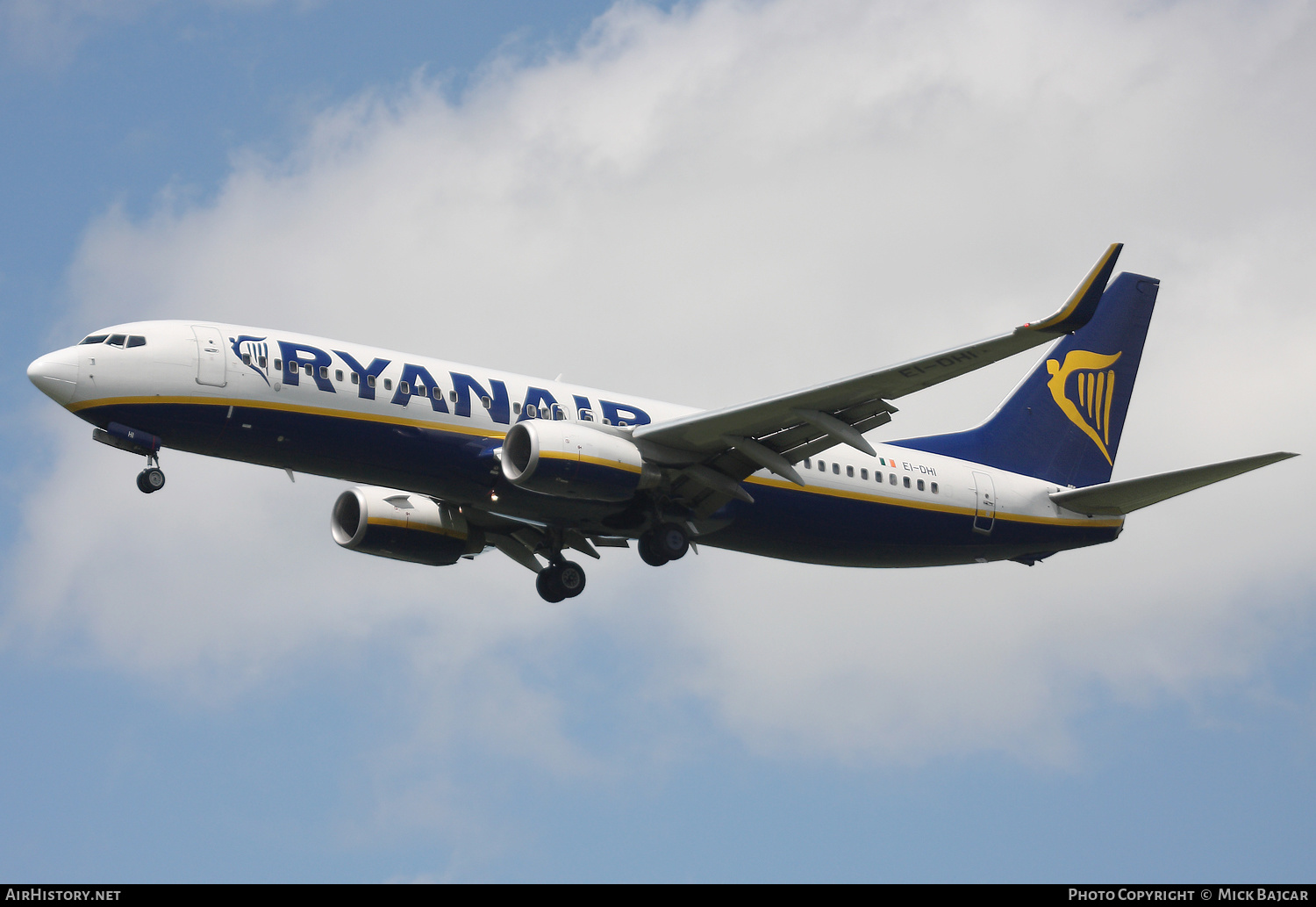 Aircraft Photo of EI-DHI | Boeing 737-8AS | Ryanair | AirHistory.net #665597