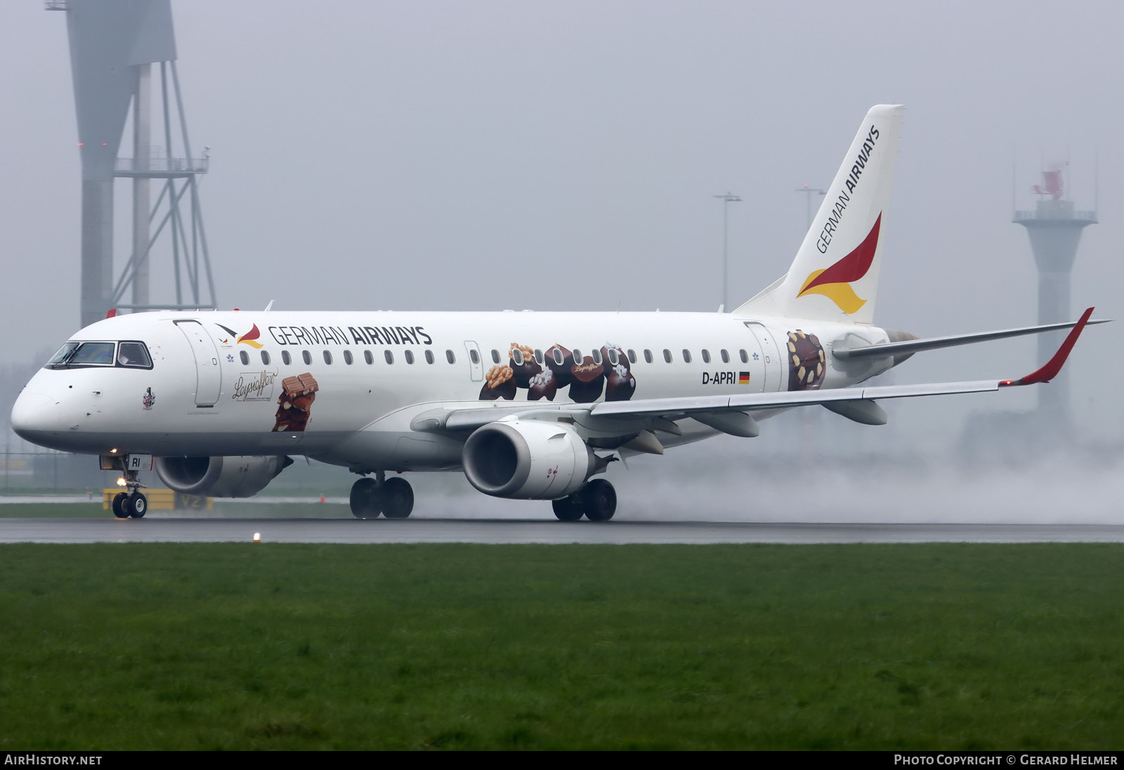 Aircraft Photo of D-APRI | Embraer 190LR (ERJ-190-100LR) | German Airways | AirHistory.net #665628