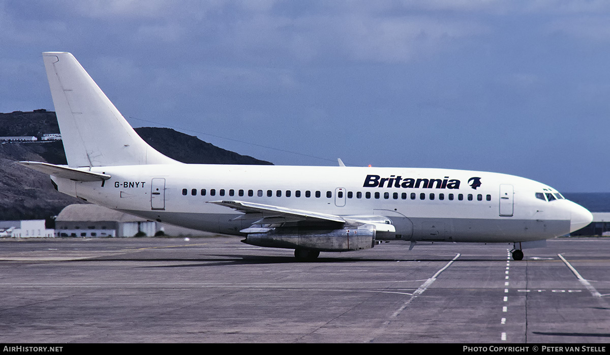 Aircraft Photo of G-BNYT | Boeing 737-2E1/Adv | Britannia Airways | AirHistory.net #665707