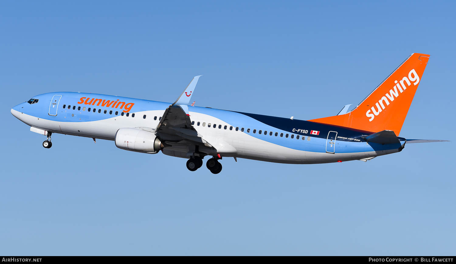 Aircraft Photo of C-FYSD | Boeing 737-8K5 | Sunwing Airlines | AirHistory.net #665723