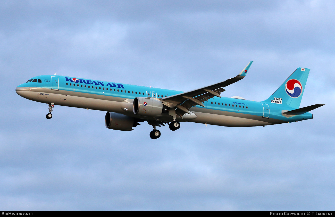 Aircraft Photo of F-WWAG | Airbus A321-272NX | Korean Air | AirHistory.net #665727