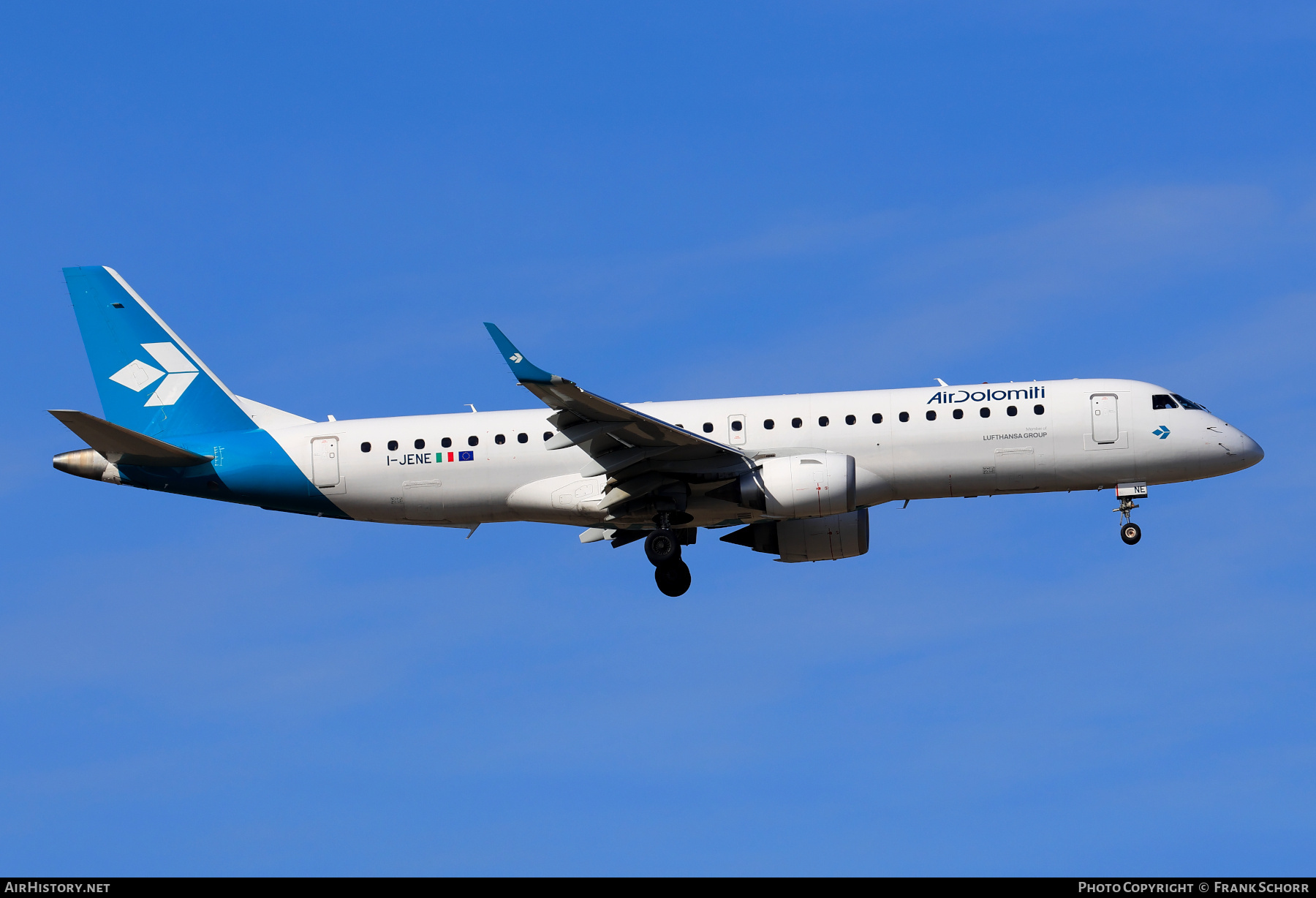 Aircraft Photo of I-JENE | Embraer 190LR (ERJ-190-100LR) | Air Dolomiti | AirHistory.net #665753