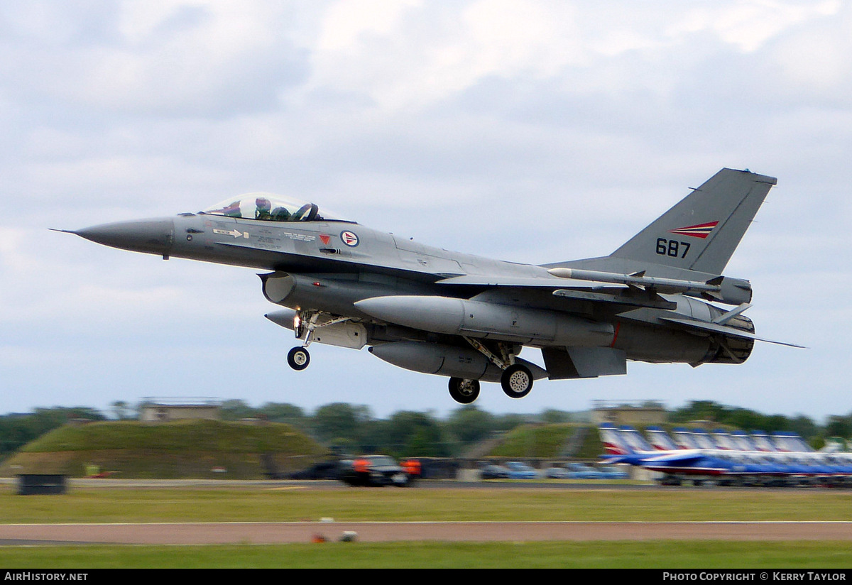 Aircraft Photo of 687 | General Dynamics F-16AM Fighting Falcon | Norway - Air Force | AirHistory.net #665877