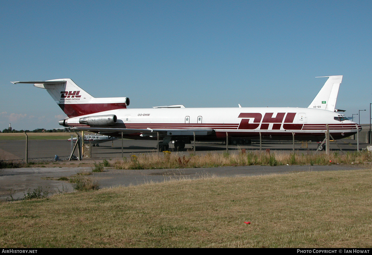 Aircraft Photo of OO-DHW | Boeing 727-223/Adv(F) | DHL Worldwide Express | AirHistory.net #665888